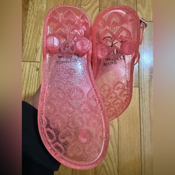 Girls Pink sparkle jelly sandals Size 11 - Picture 3 of 3